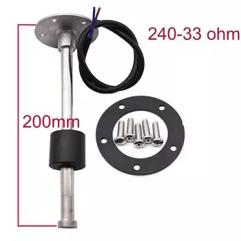 Датчик уровня топлива для лодки автомобиля 0 ~ 190 Ом 240-33 Ом Датчик уровня топлива с 150 200 250 300 350 400 500 550 мм Блок отправки топлива
