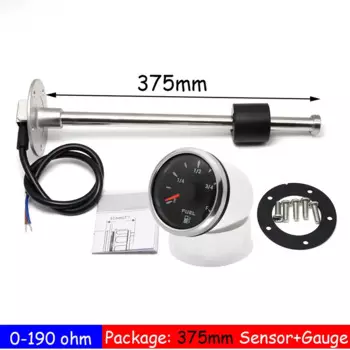 Датчик уровня топлива для лодки автомобиля, датчик уровня топлива 0 ~ 190 Ом с 7-цветным светодиодом, блок отправки топлива 150-600 мм, индикатор масляного бака на заказ