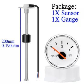 Датчик уровня воды 100 мм 125 мм 150 мм 225 мм 275 мм 0-190 Ом Датчик уровня воды с датчиками Блок датчика топлива для автомобиля Лодка 12 В/24 В