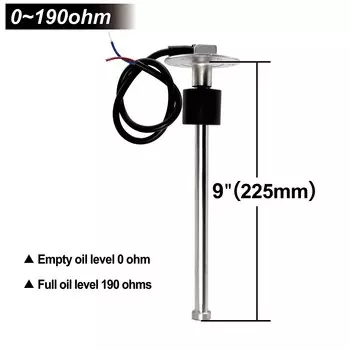Датчик уровня воды и топлива 100/200/300/400/500 мм, морская лодка, автомобиль, масло, жидкость, датчик топливного датчика, 0-190/240-33 Ом