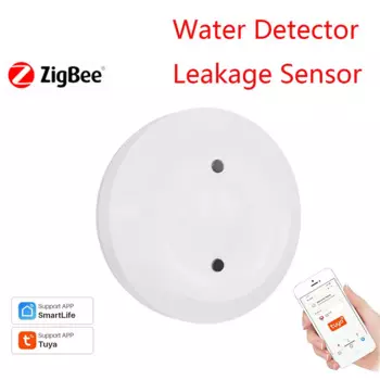 Датчик утечки воды Tuya ZigBee, ПОГРУЖНОЙ водонепроницаемый детектор утечки воды с оповещением об обнаружении перелива