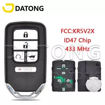 Datong Wolrd KR5V1X KR5V2X ID47 чип 313,8/433 МГц Promixity умный автомобильный пульт дистанционного управления для Honda Civic CR-V Pilot 2016-2020
