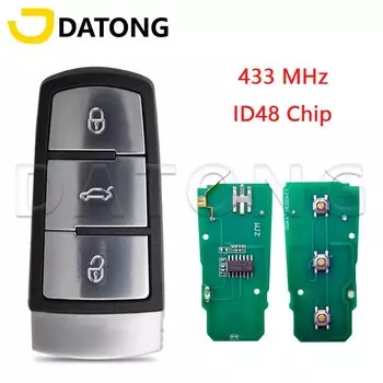 Datong World 2 шт./лот ID48 чип 3C 0959752 Автомобильный дистанционный ключ BA 433 МГц для VW Volkswagen Passat B6 3C B7 Magotan CC