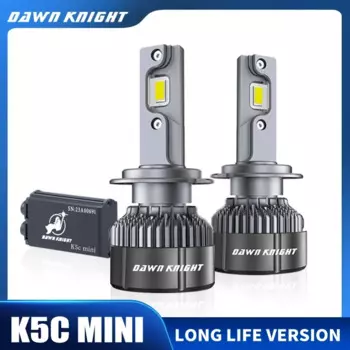 DAWNKNIGHT K5C MINI H7 H11 5000K Светодиодная лампа для фар H11 H1 HB3 HB4 12 В Светодиодная автомобильная лампа 2 шт.