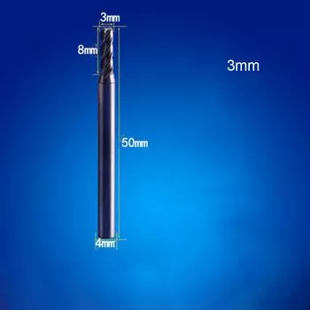 DAYFULI Фреза концевая из вольфрамовой стали HRC50 4 канавки 1/1.5/2/2.5/3/4/5/6 мм