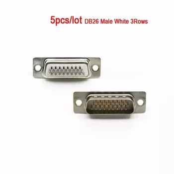 DB25 DB26 25P 26P, Параллельный Последовательный порт, женский, мужской, провод, припой, разъем, адаптер VGA, пластиковый корпус