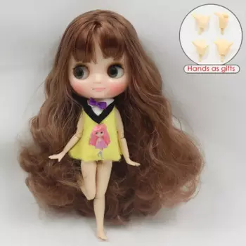 DBS blyth middie кукла, коричневые волосы, шарнир тела bjd игрушка в подарок 1/8 кукла 20 см аниме игрушка подарок для девочек