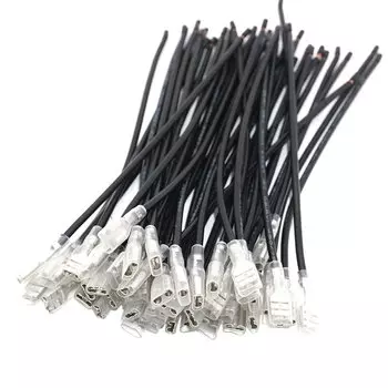 DBWLI изолированные лопаточные клеммы 6,3 мм с проводом 15 см 100 шт