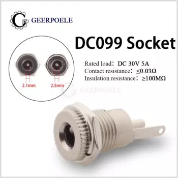 Разъем питания GGEERPOELE DC099 5,5х2,1 мм 30В
