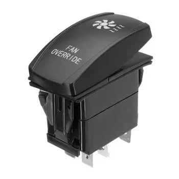 DC12-24V 20A водонепроницаемый IP66 5-контактный 2-скоростной красный телефон управления вентилятором однополюсный открывающийся клавишный переключатель