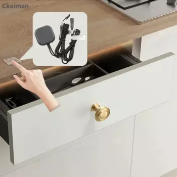 Скрытый настенный сенсорный переключатель для шкафа, 12 В, 24 В постоянного тока, контроллер яркости может проникать в деревянную панель, сенсорный переключатель