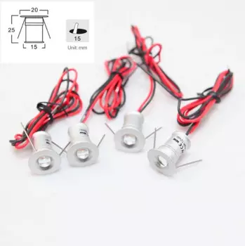 Dc12в 1 Вт светодиодные прожекторы теплый белый холодный белый LED Burined Stairway Spot Light 1 Вт LED шкаф потолочный светильник 9 шт./лот