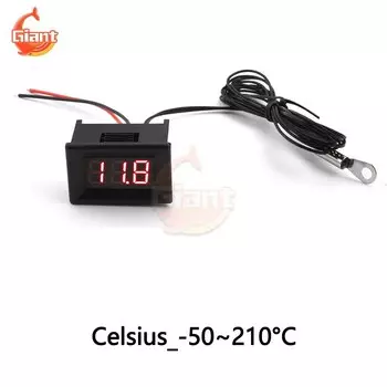 DC4-28V цифровой термометр гигрометр термостат водонепроницаемый NTC зонд датчик температуры детектор красный/зеленый/синий/желтый дисплей
