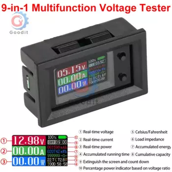 Gaqqee цифровой мультиметр DC4-30V 10A