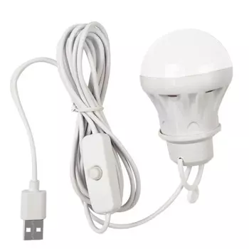 NBRW Белый портативный LED фонарь USB