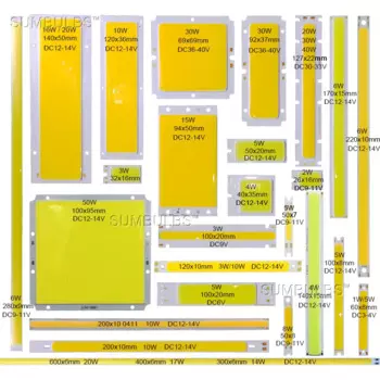 Сумбулбс Светодиодная лента COB 1Вт-50Вт Светло-синяя Красная Белая