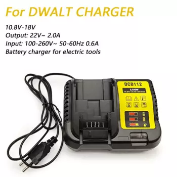 DCB112 Зарядное устройство для литий-ионных аккумуляторов Dewalt 12 В 18 В 20 В MAX DCB200 DCB205 DCB120 DCB609 DCB606 Вилка США/ЕС