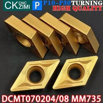 DCMT070204 MM735 DCMT070208 MM735 DCMT21.51 DCMT21.52 MM735 Твердосплавные пластины Наружные внутренние токарные пластины Инструменты Инструменты для резки металла с ЧПУ DCMT 0702 DCMT0702 Столярные инструменты