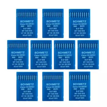 DCX27 Иглы SCHMETZ для промышленных оверлоковых швейных машин 81X1, B27, MY 1023, UY191 (упаковка 100 шт.)