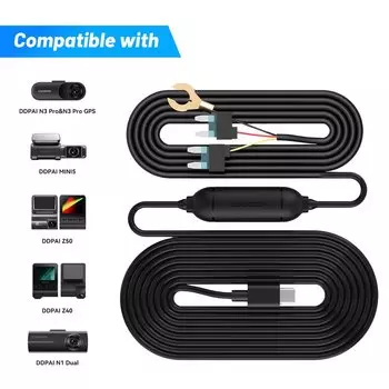 DDPAI Mini5 Z40 N3 Pro N1 Dual Z60 Z60Pro Z50Pro Автомобильный видеорегистратор Видеорегистратор Зеркальная камера Зарядный кабель