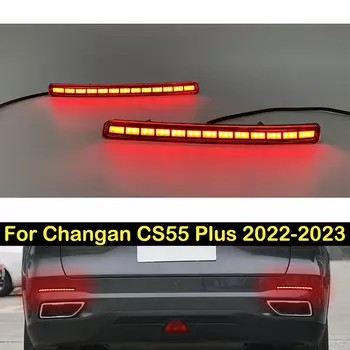 DECHO пара светодиодных фонарей заднего бампера для Changan CS55 Plus 2 поколения 2022 2023 Светодиодный потоковый фонарь Задний стоп-сигнал Стоп-сигнал