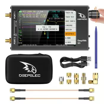 DeepVNA 101 Vector Network Analyzer 4.3 inch IPS LCD Screen NanoVNA HF VHF UHF Analyzer Shortwave SWR Meter Plastic V3.2