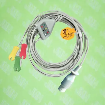 Defibrillate moment, совместим с 8pin Philips (HP) пациента ЭКГ/ЭКГ монитор кабеля и 3 свинцовых зажима leadwires, IEC или AHA.