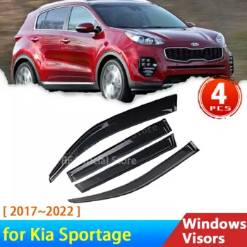 Дефлекторы для Kia Sportage QL 2017 2018 2019 2020 2021 аксессуары для боковых окон автомобиля козырек от дождя и бровей солнцезащитный козырек