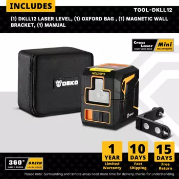 DEKO 2-линейный лазерный уровень красно-зеленый