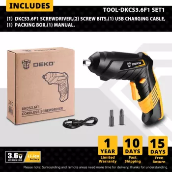DEKO DKCS3.6O1 аккумуляторная отвертка