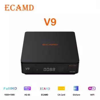 Декодер ECAMD V9, спутниковый декодер, цифровой ТВ-приемник, Biss Auto Roll/AVS + VC /ACM ricevitore satellitar