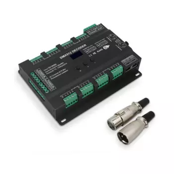 Декодер ITECH DMX/RDM CV DMX512 DC12-24V 3A/CH 32 канала 96A(32CH) 3-контактный XLR, RJ45, Зеленый терминал DMX славян RDM