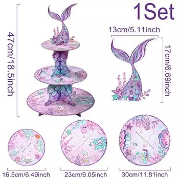 Декоративная бумажная посуда "Русалочка"