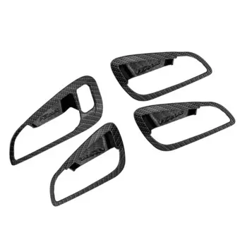 Декоративная крышка KIQI из АБС-пластика для автомобильной двери, крышка для Ford Focus 3 MK3 2015 - 2018 LHD, защитные крышки для ручки межкомнатной двери, декоративная наклейка