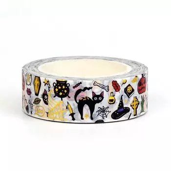 Декоративная лента GREATHOPE WASHI TAPE черная 10 м