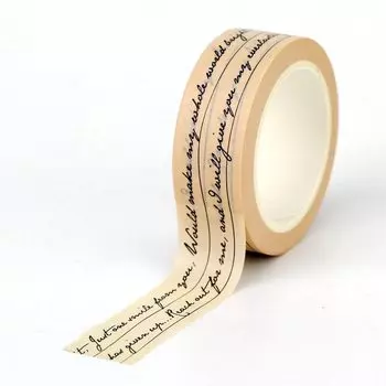 Декоративная маскировочная лента GREATHOPE WASHI TAPE бежевого цвета 10 м
