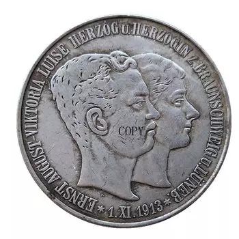 Декоративная монета Германия 5 марок 1915