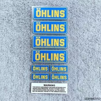 Декоративная наклейка для мотоцикла OHLINS, аксессуары с логотипом, высокая Светоотражающая амортизация, Модифицированная Водонепроницаемая наклейка для мотоцикла
