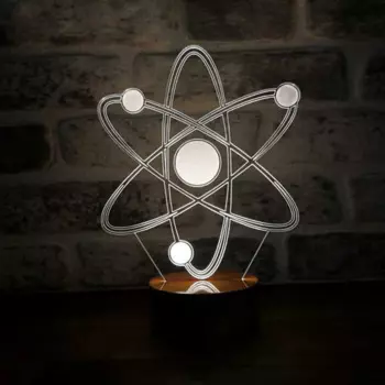 Декоративная настольная лампа Atom, уникальное Подарочное освещение