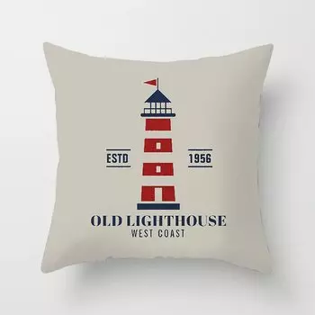 Декоративная наволочка Compass Anchor синий 40x40 см