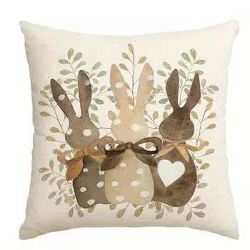 Декоративная наволочка Easter Rabbit полиэстер велюр