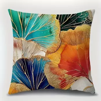 Декоративная наволочка Ginkgo biloba полиэстер велюр