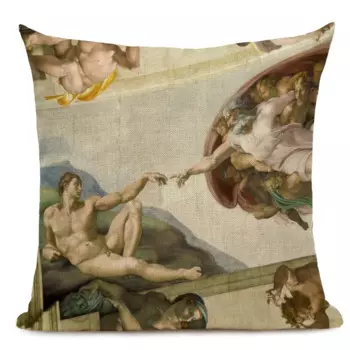 Декоративная наволочка MINISO с картиной Микеланджело