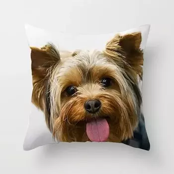 Декоративная наволочка полиэстер велюр Yorkie BICHON