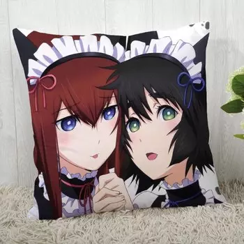 Декоративная наволочка Steins Gate 45x45 см