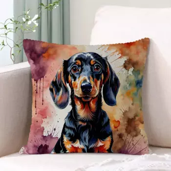 Декоративная наволочка такса 45x45