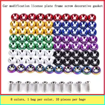 Декоративная прокладка для модификации автомобиля, винтовая шайба рамы номерного знака