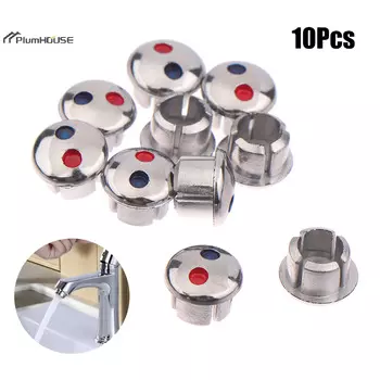 Декоративные накладки на ручки крана PlumHOUSE, набор из 10 шт., красный, синий