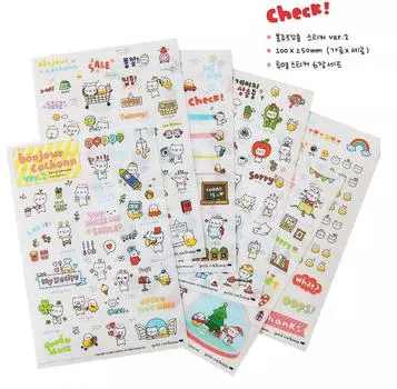 Декоративные наклейки Mengtai 6 шт.