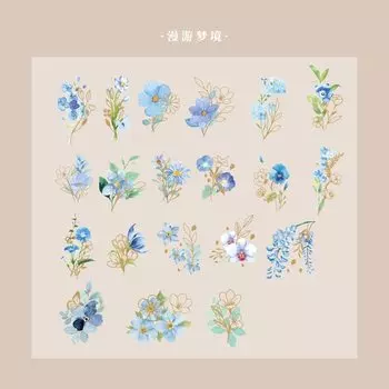 Декоративные наклейки с золотыми растениями Mengtai